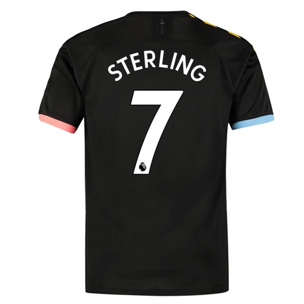 Camiseta Manchester City NO.7 Sterling 2ª 2019-2020 Negro
